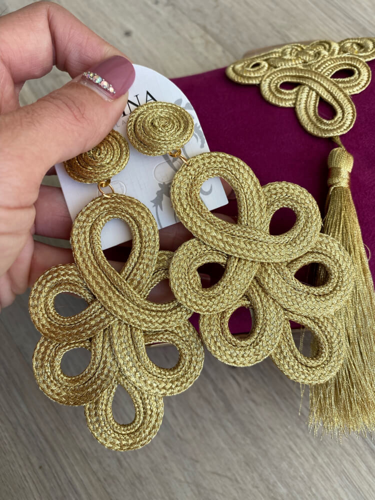 Pendientes Tunica Dorado
