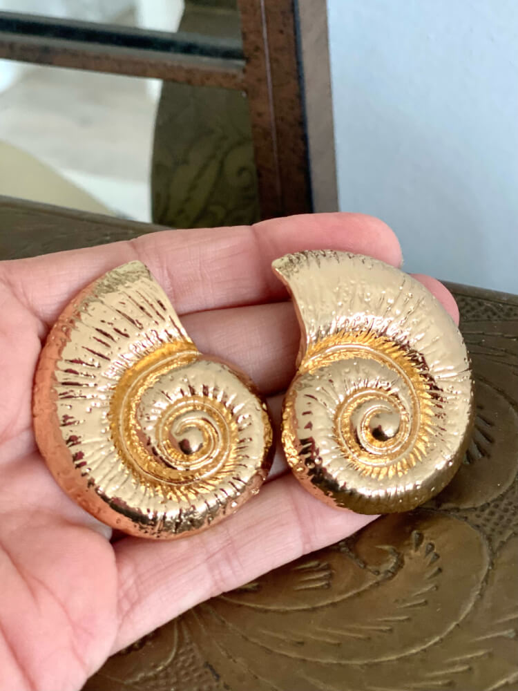 Pendientes Caracola Dorados