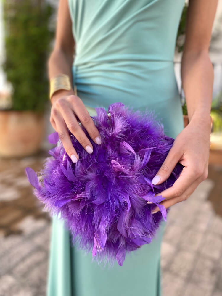 Bolso Plumón Morado