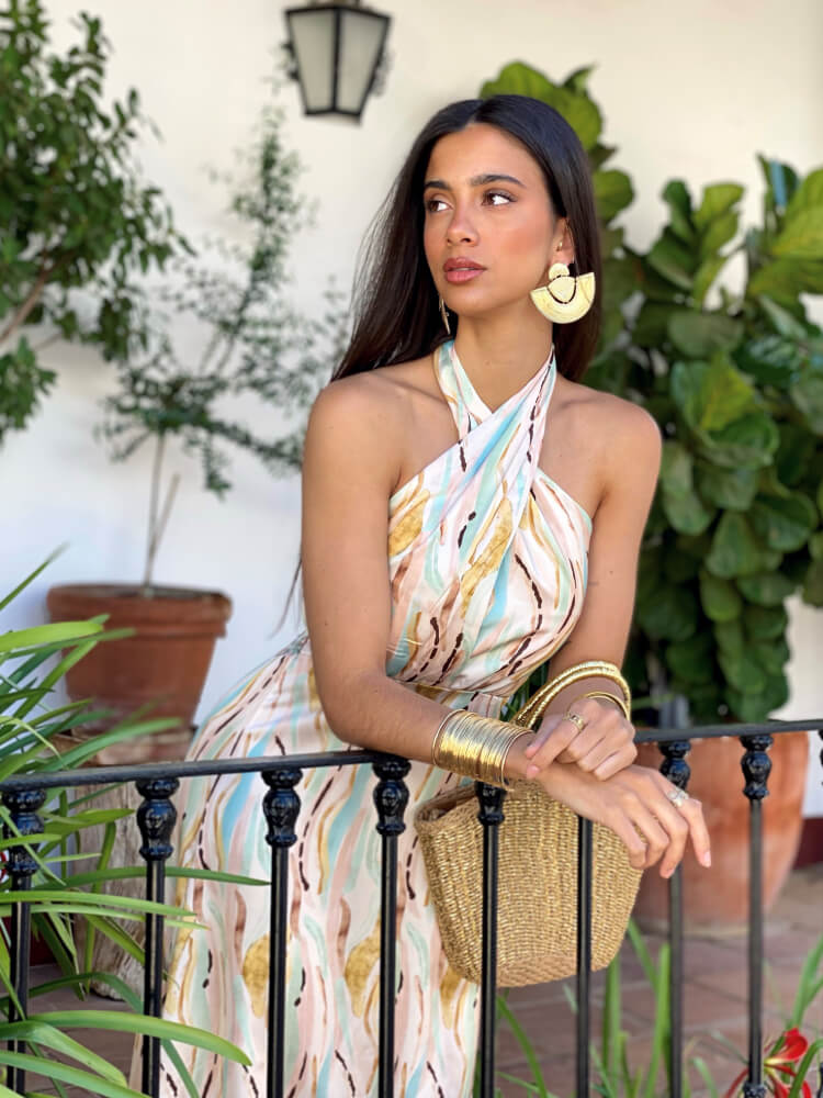 Vestido sedoso blanco