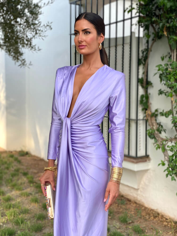 Vestido Violeta en Punto Seda