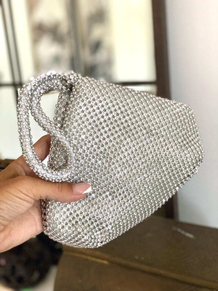 Bolso Plateado Brillante
