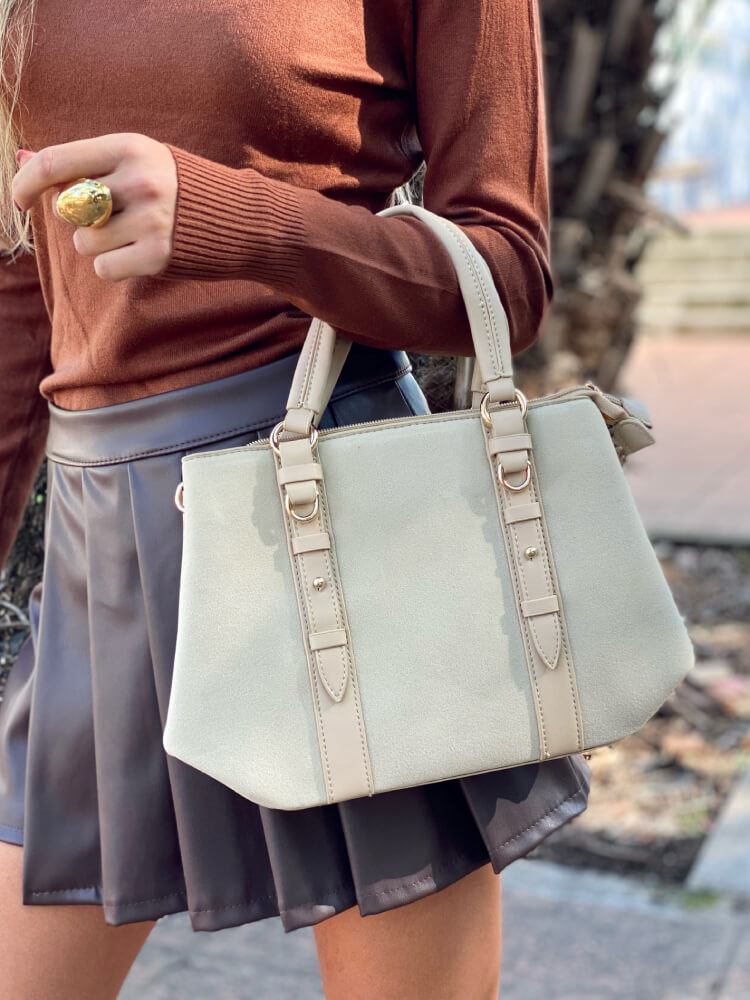 Bolso Beige De Polipiel