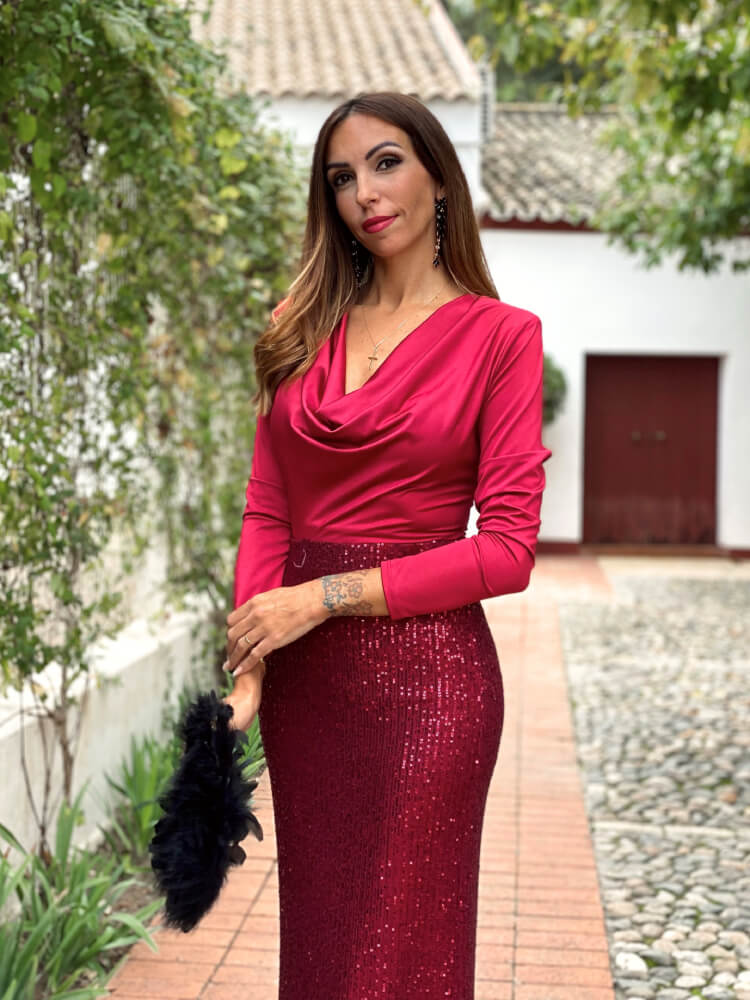 Body rojo de mujer elegante low cost
