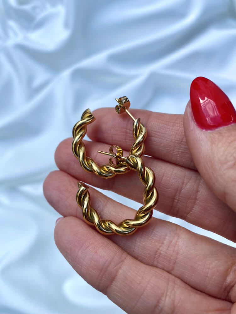 Pendientes De Aros Dorados