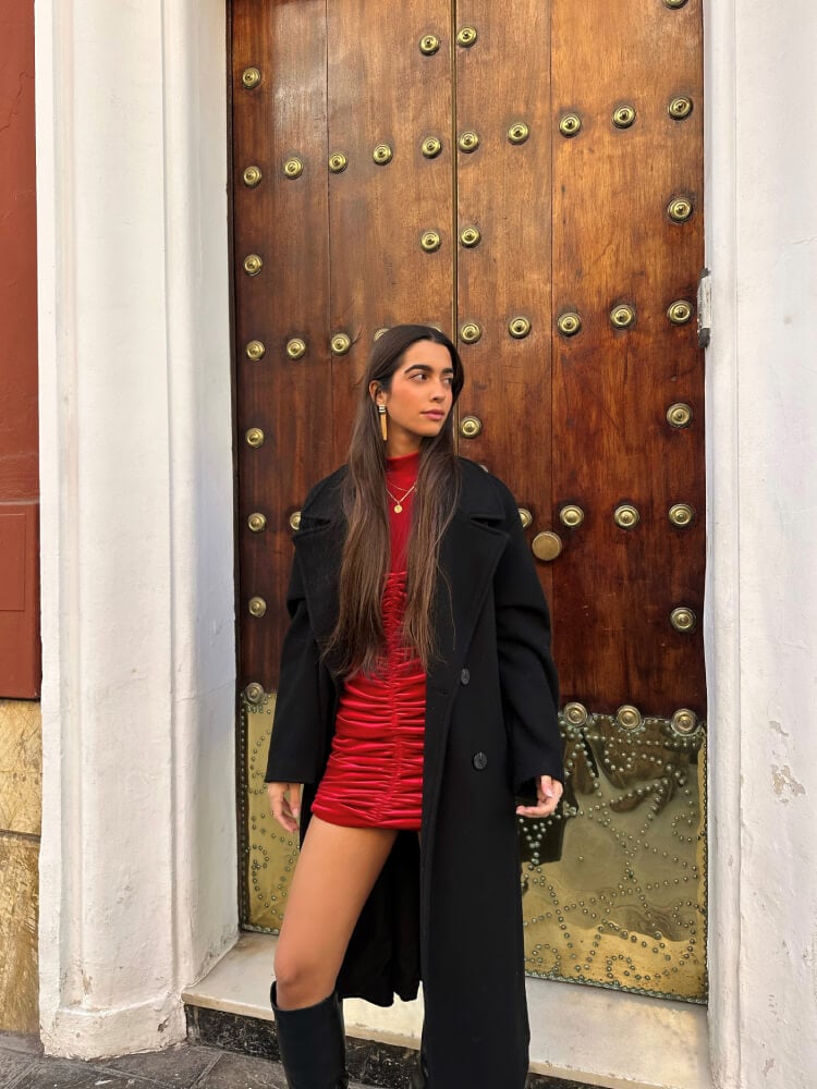 Vestido corto rojo de fiesta