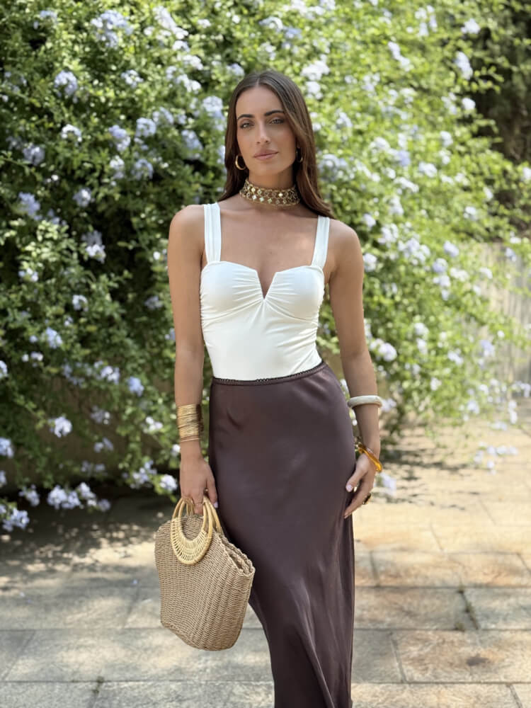 Body Blanco De Licra Fría