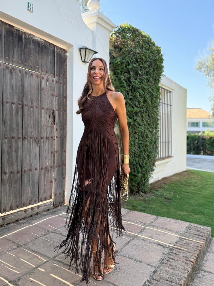Vestido Marrón Bandage