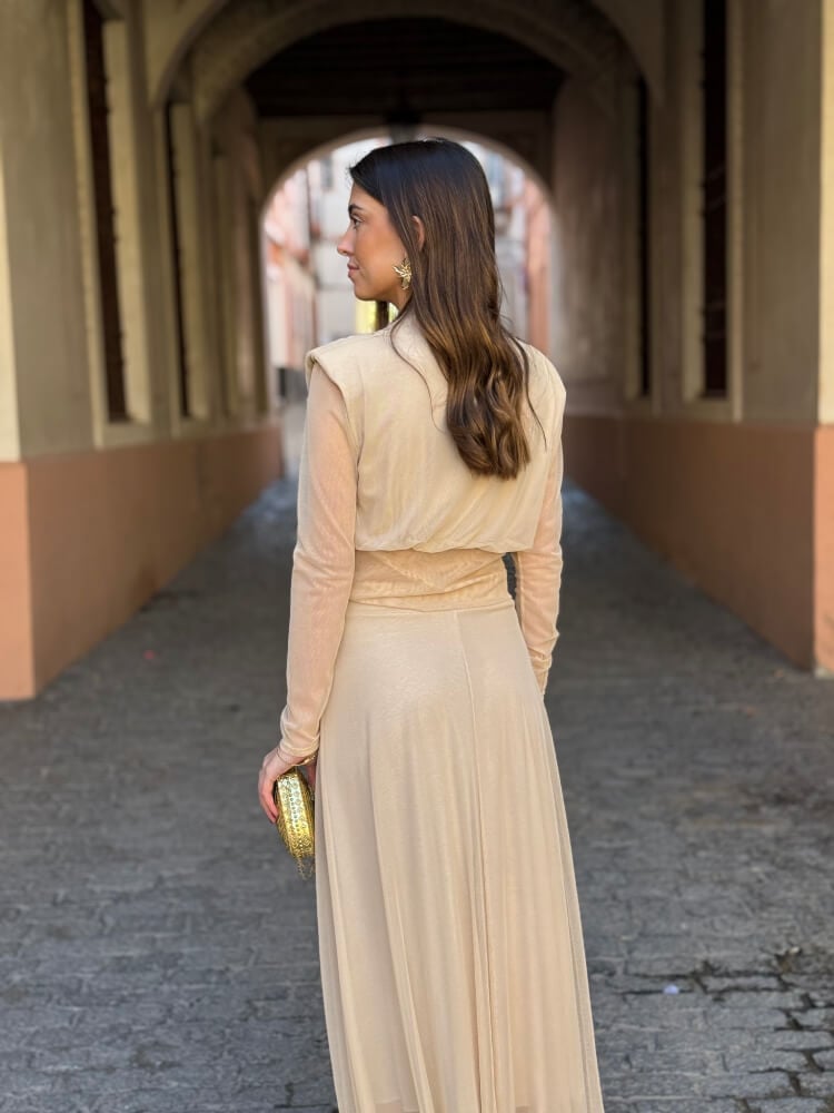 Conjunto Beige Look Romántico