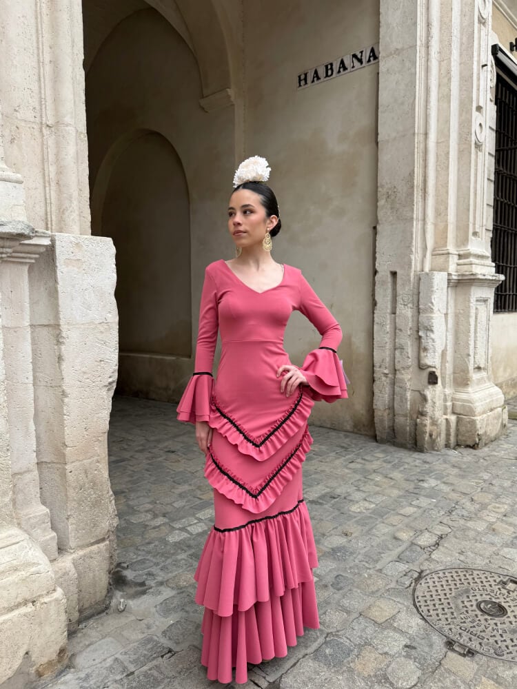 Traje De Flamenca Melocotón