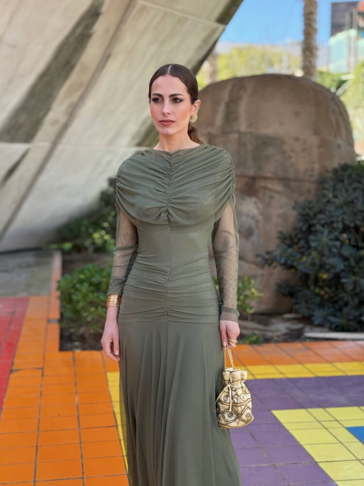 Vestido Verde Largo invitada espalda