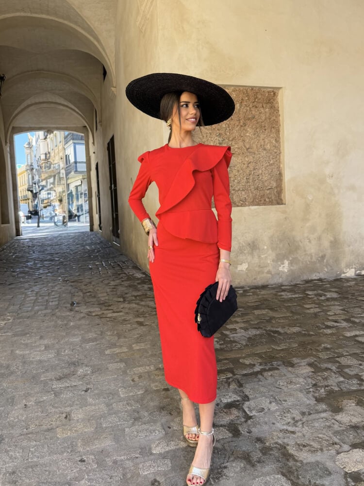 Vestido rojo elegante