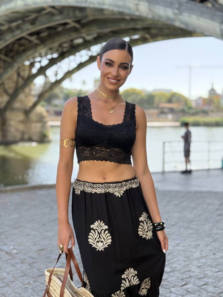 Bralette negro de encaje