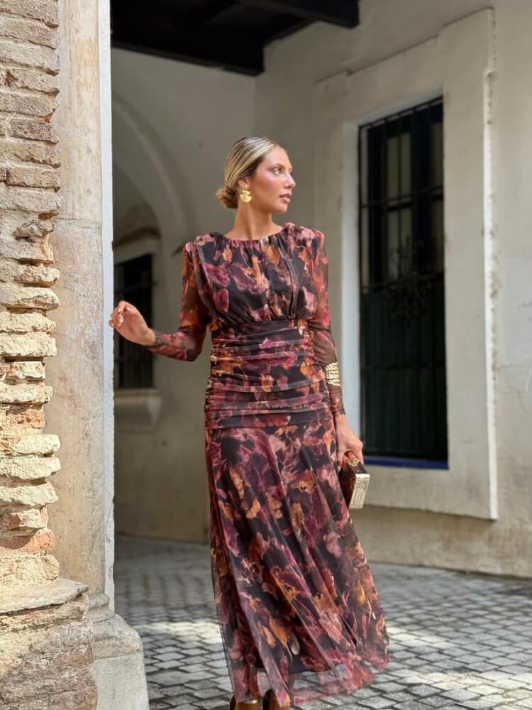 Vestido en tul elástico